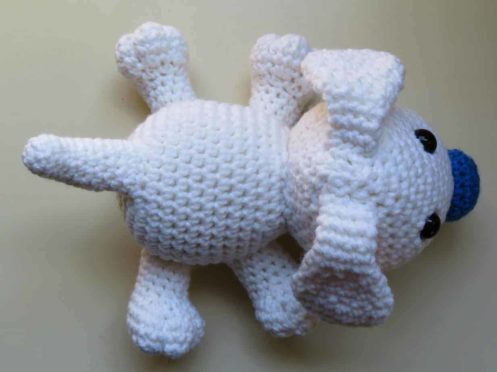 Free Crochet Pattern, Amigurumi, Fuzz the Dog | Hooked by Kati