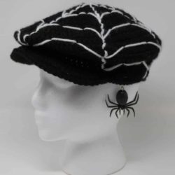 Spider Web Newsboy Hat | Premium Pattern | Hooked by Kati