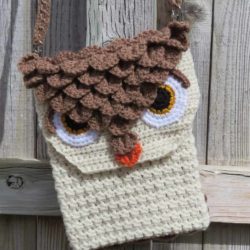 Owl Cross Body Bag/Purse Crochet Pattern, printable .pdf