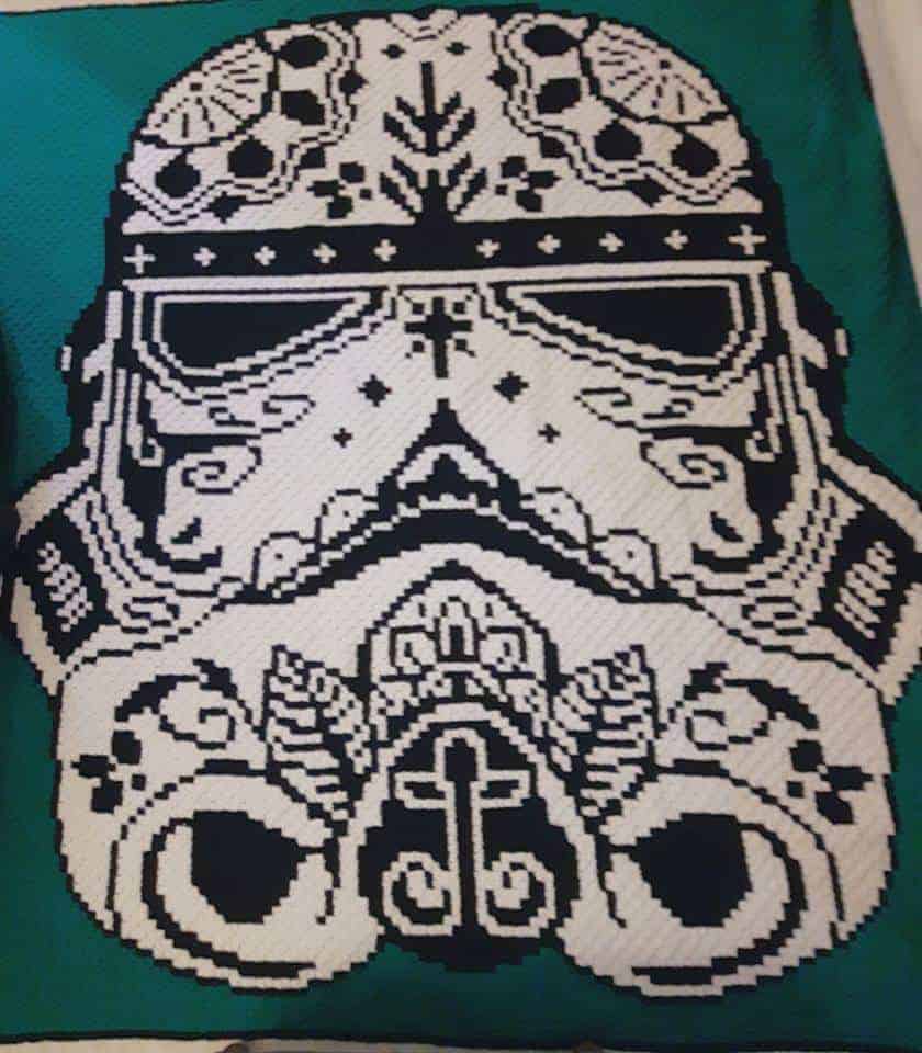 Featured artist Chelsea Smith and her Stormtrooper Graphghan 