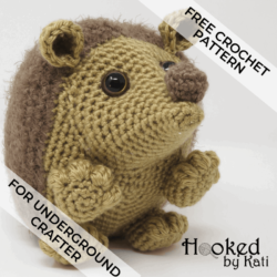 Hygge Hedgehog free amigurumi crochet pattern, by Hooked by Kati for Underground Crafter