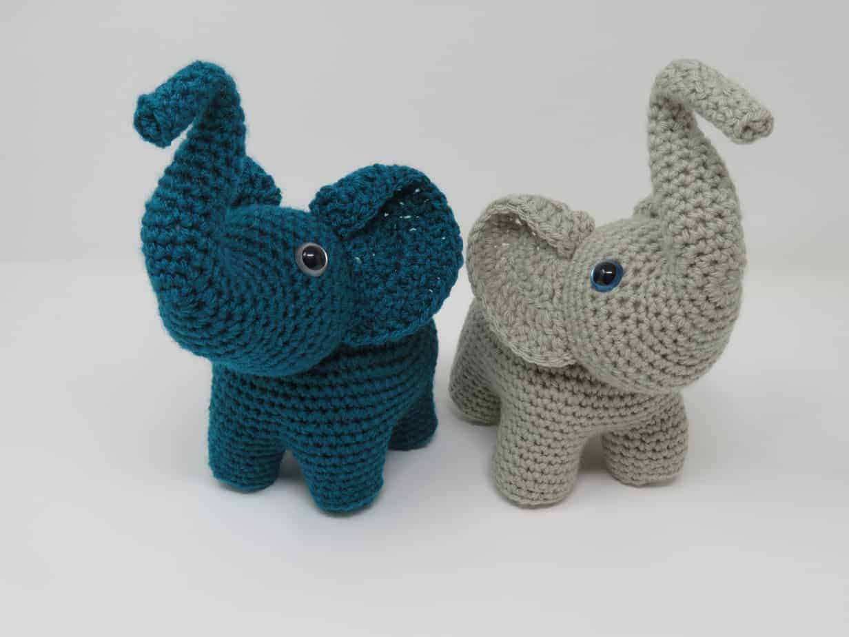 elephants in love amigurumi crochet pattern, printable .pdf