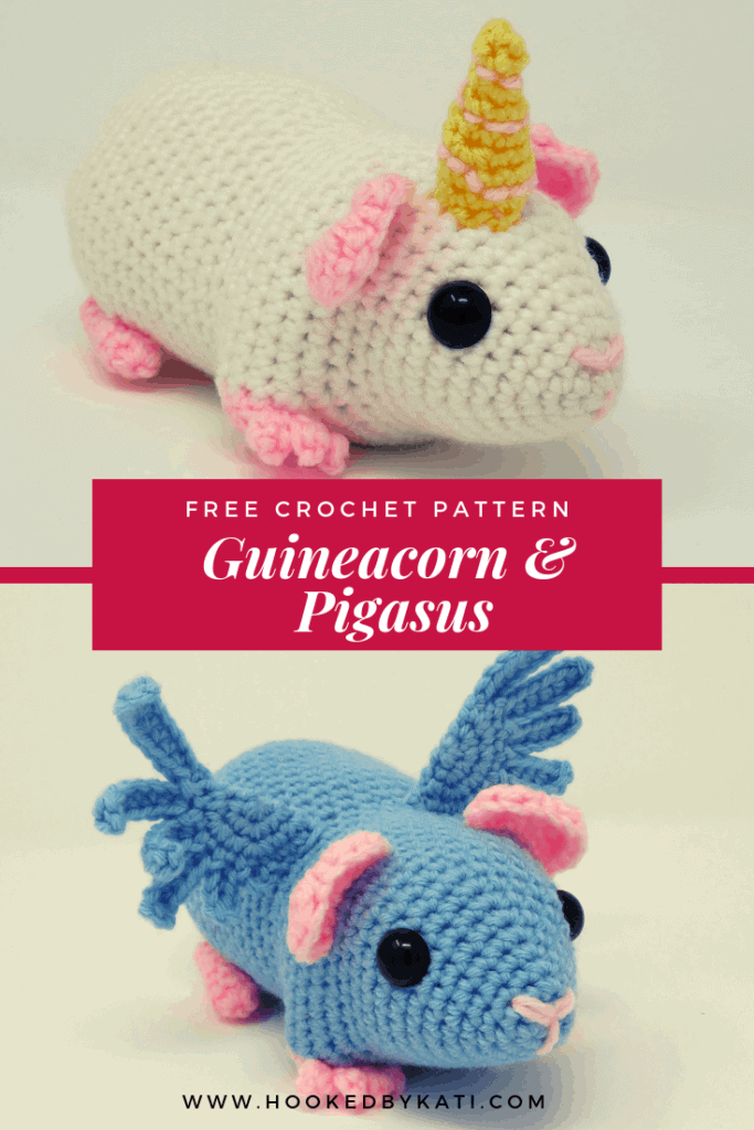 small crochet plushie free crochet pattern from Hooked by Kati