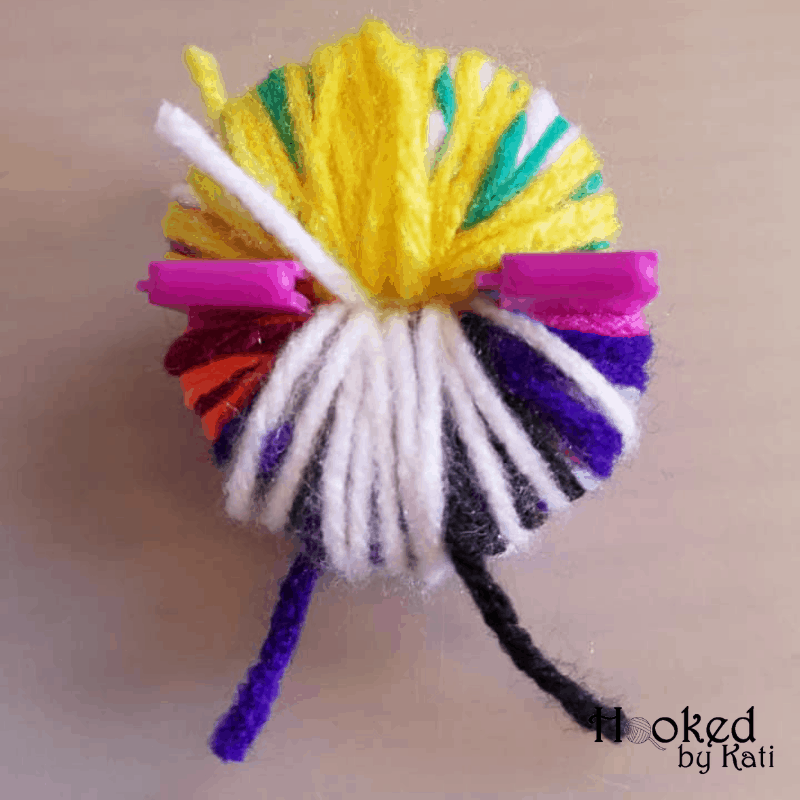 Scrap Busting Pom Pom Planner Clip Tutorial by Hooked by Kati