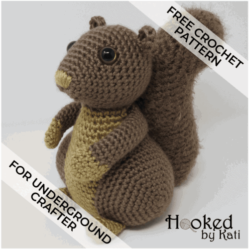 Hygge Squirrel free amigurumi crochet pattern for Underground Crafter