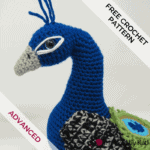 Regal the Peacock free amigurumi crochet pattern from Hooked by Kati