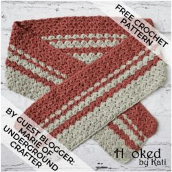 Becoming Scarf free crochet pattern by guest designer Underground Crafter for Hooked by Kati