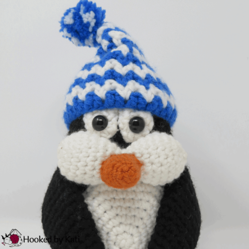 Pudgy the Penguin Premium Crochet Pattern from Hooked by Kati