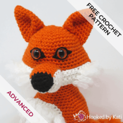 Clark the Fox free amigurumi crochet pattern - Hooked by Kati