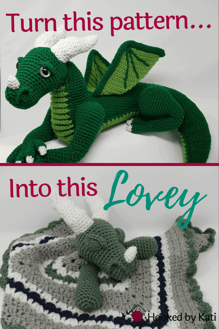 Turn any crochet amigurumi pattern into a baby lovey blanket with this free tutorial from Hooked by Kati