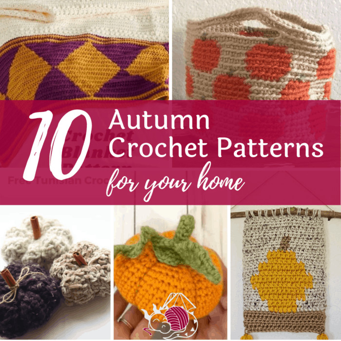Free autumn crochet patterns for the home