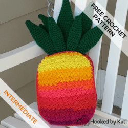 parti pineapple cushion free crochet pattern feature photo