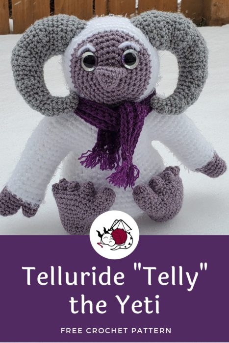 Telluride "Telly" the Yeti free crochet pattern from Hooked by Kati