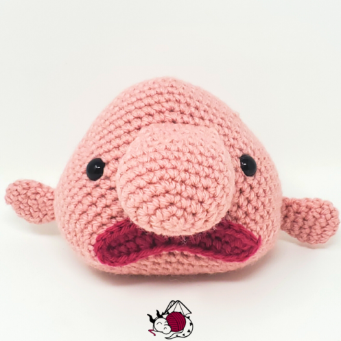 Hubert the Blob Fish crochet pattern from Hooked by Kati img
