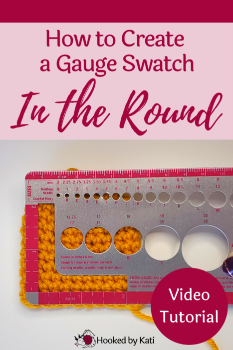 How to Create a Gauge Swatch In The Round, a video tutorial from Hooked by Kati