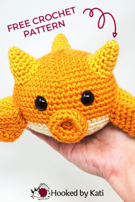 Sunny the Puffer Fish free crochet pattern Softie CAL Hooked by Kati pin