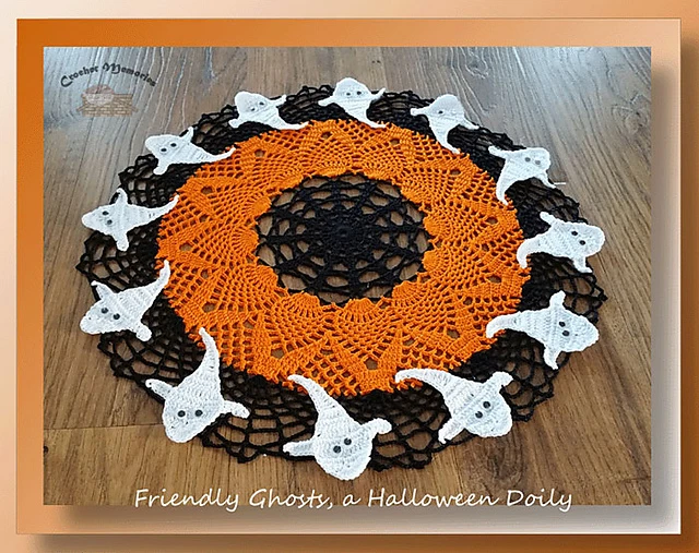 Halloween ghost doily Crochet Pattern