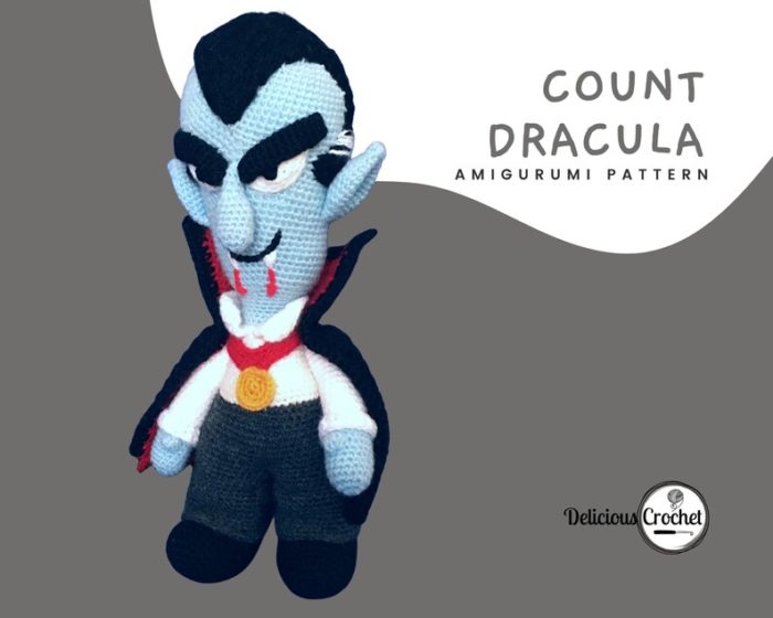 Halloween Dracula plushie Crochet Pattern