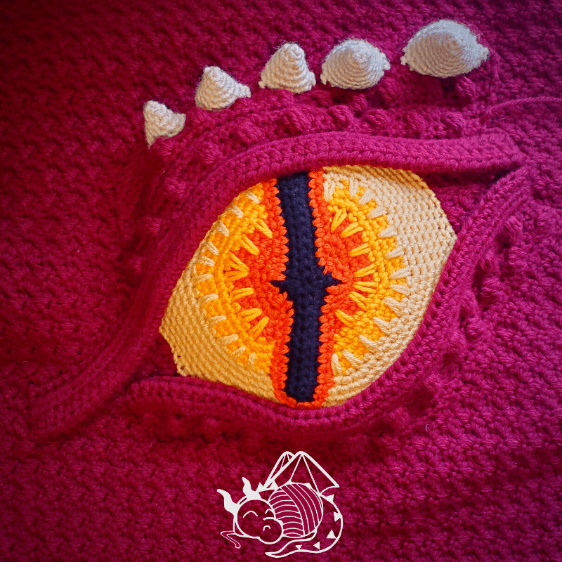 Dragon Eye Pillow crochet pattern