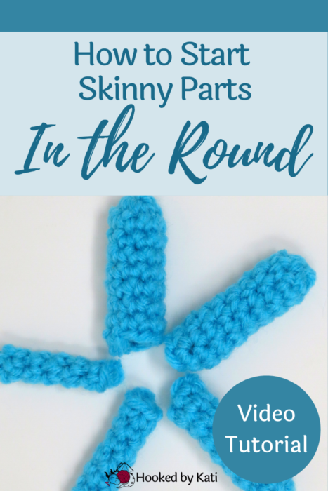 Learn how to crochet skinny parts in the round with this easy-to-follow video tutorial!