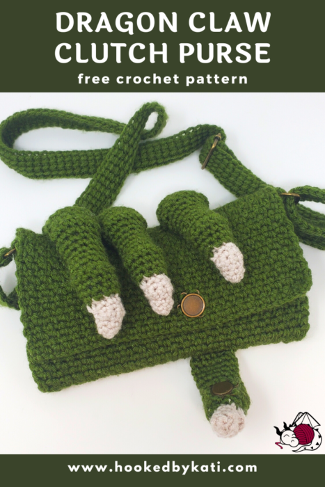 Dragon Claw Clutch Purse free crochet pattern from Hooked by Kati
