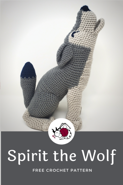 Free wolf amigurumi crochet pattern from Hooked by Kati