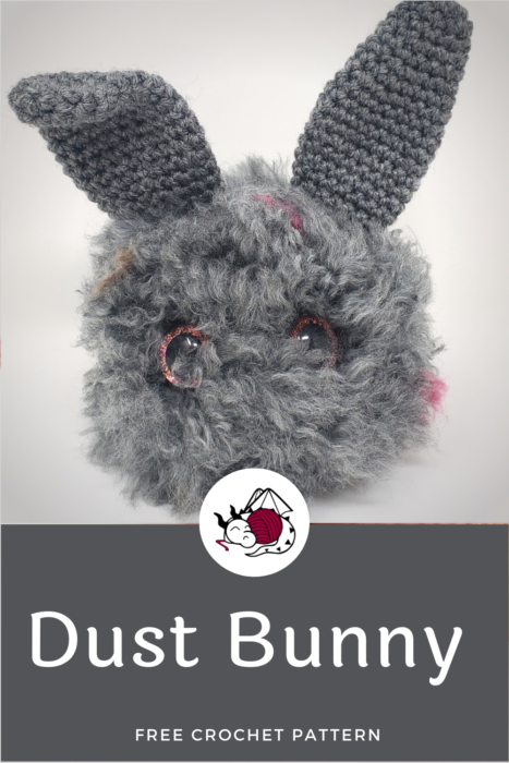 Dust Bunny free crochet pattern from amigurumi designer, Hooked by Kati